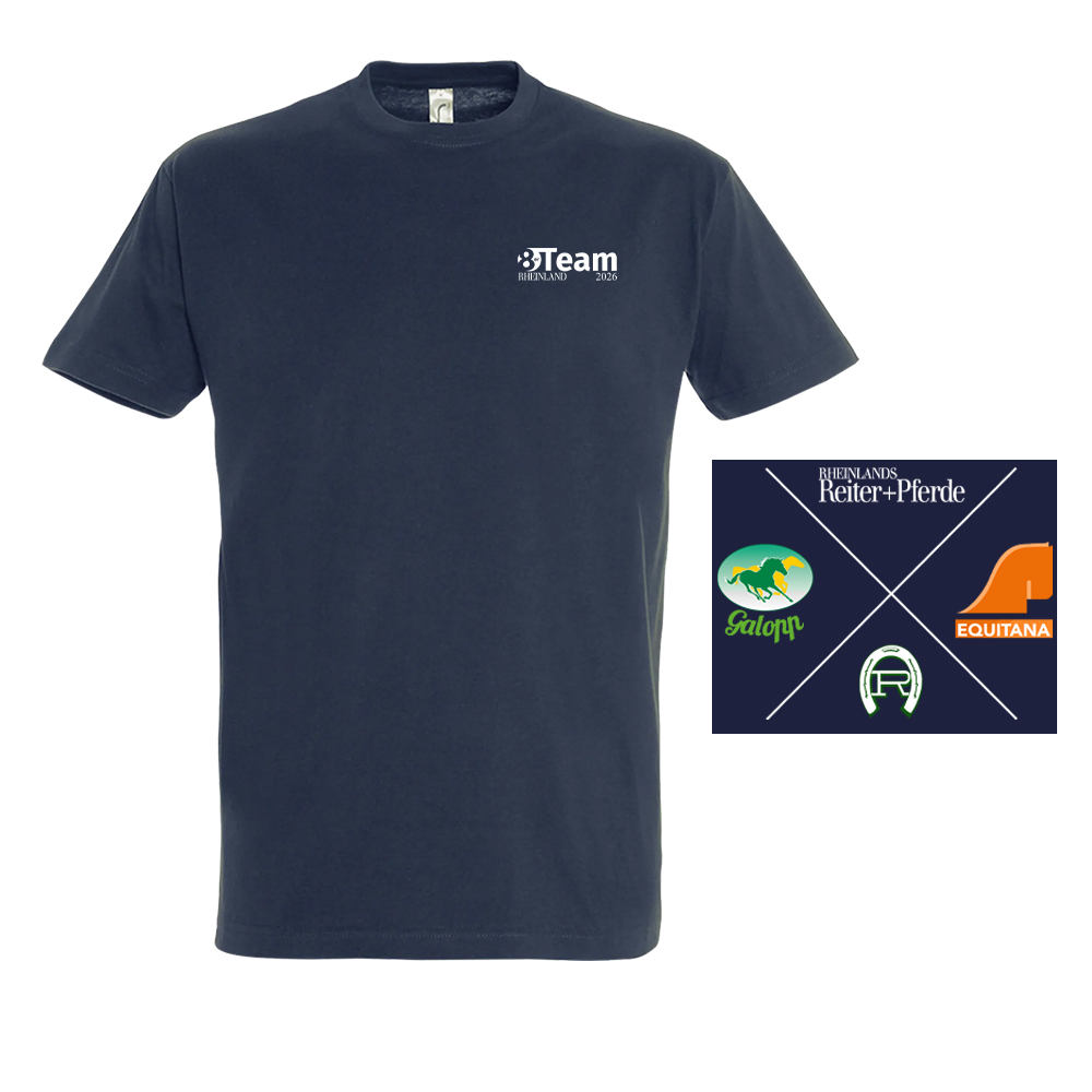 8er Team Sponsoren T-Shirt Herren Sol´s Imperial navy Druck