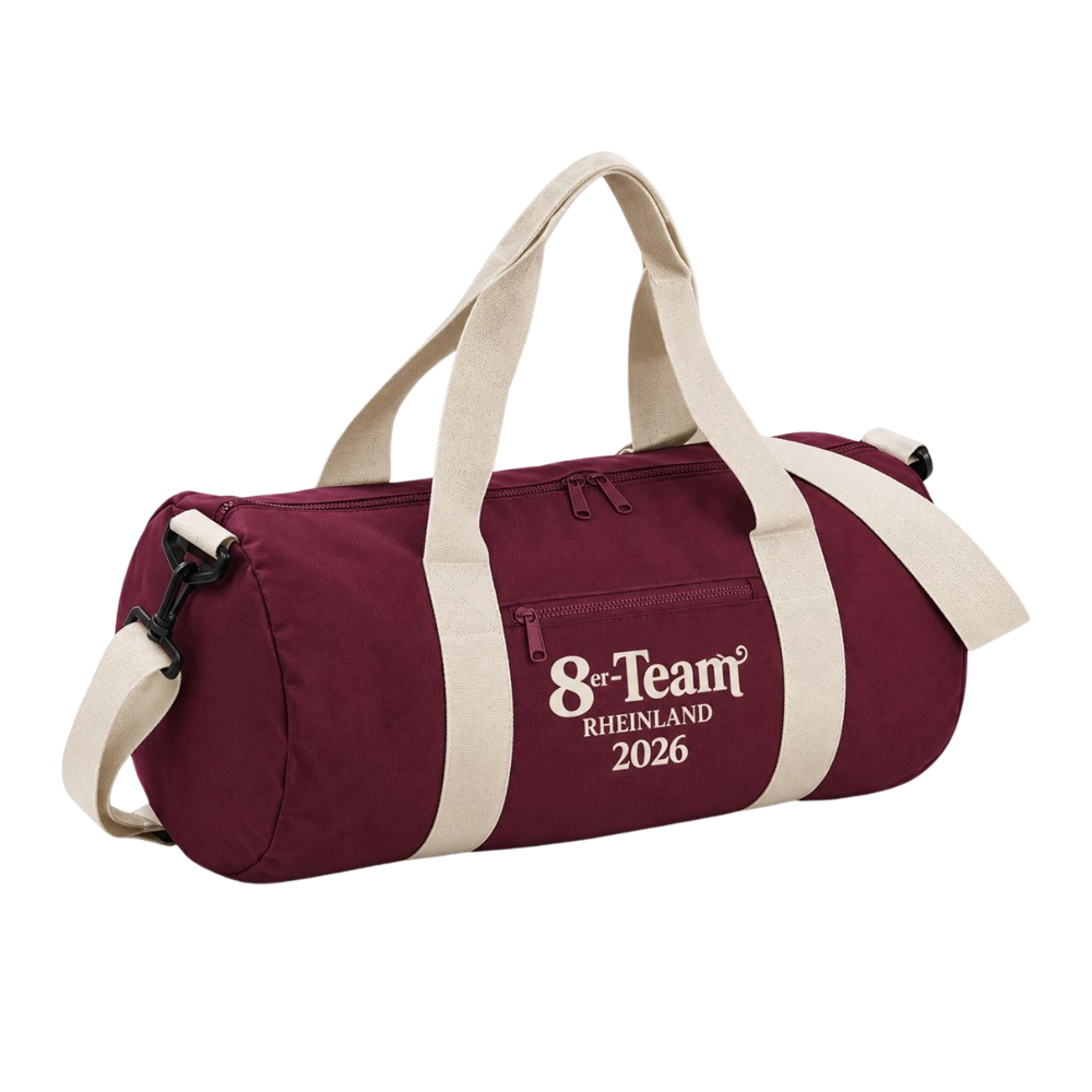 8er Team Barrel Bag Burgundy