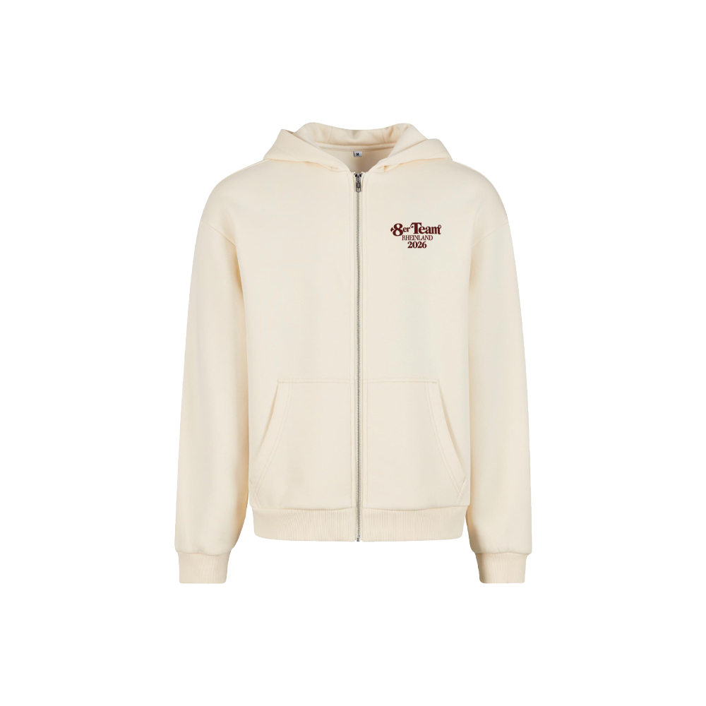 8er Team Zip-Hoodie White Sand Kids