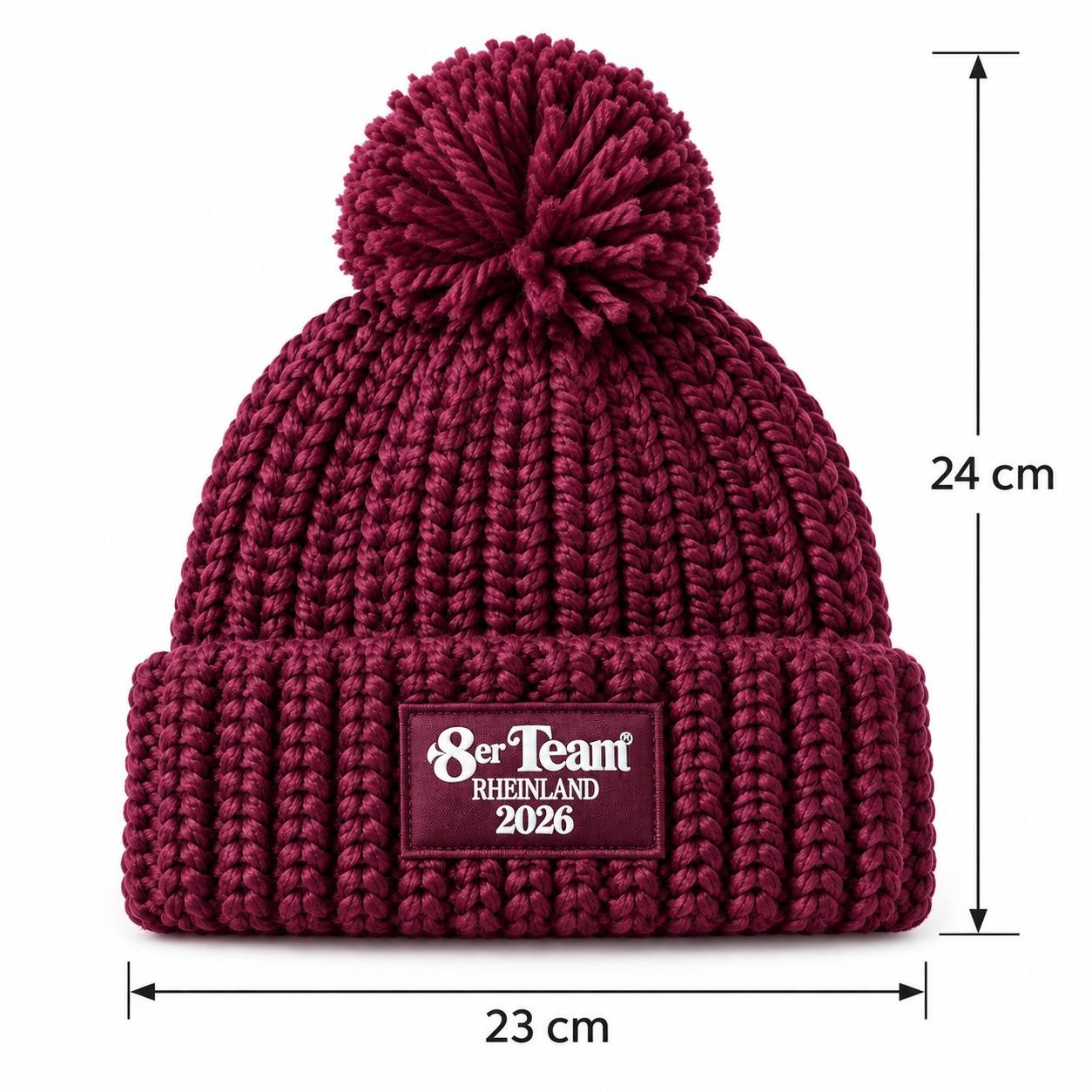 8er Team Patch Beanie Burgundy