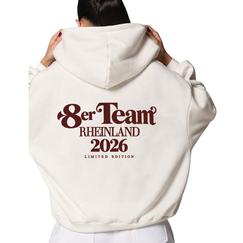 8er Team Zip-Hoodie White Sand Kids 146/152