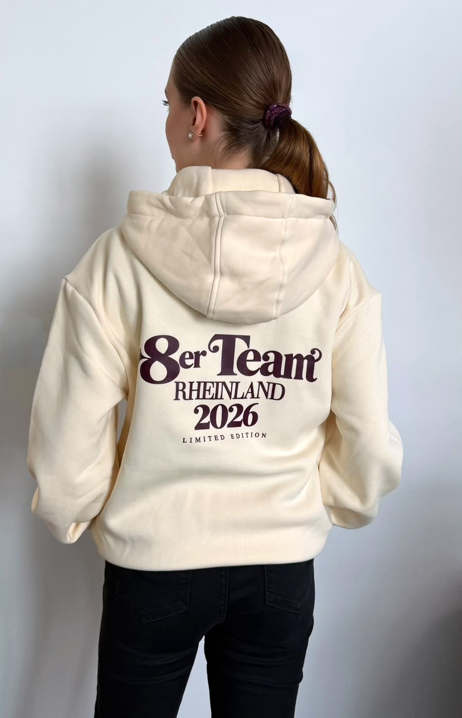 8er Team Zip-Hoodie oversize White Sand Unisex S