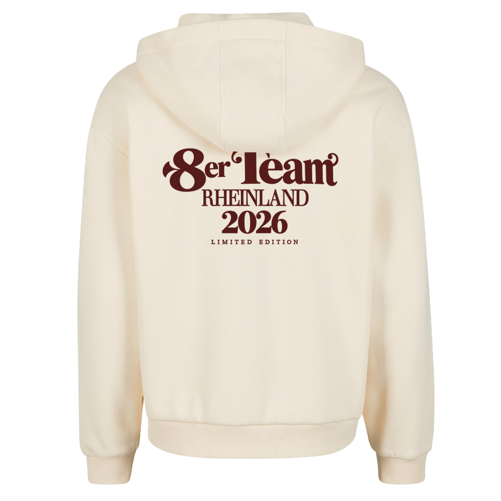8er Team Zip-Hoodie White Sand Kids 146/152