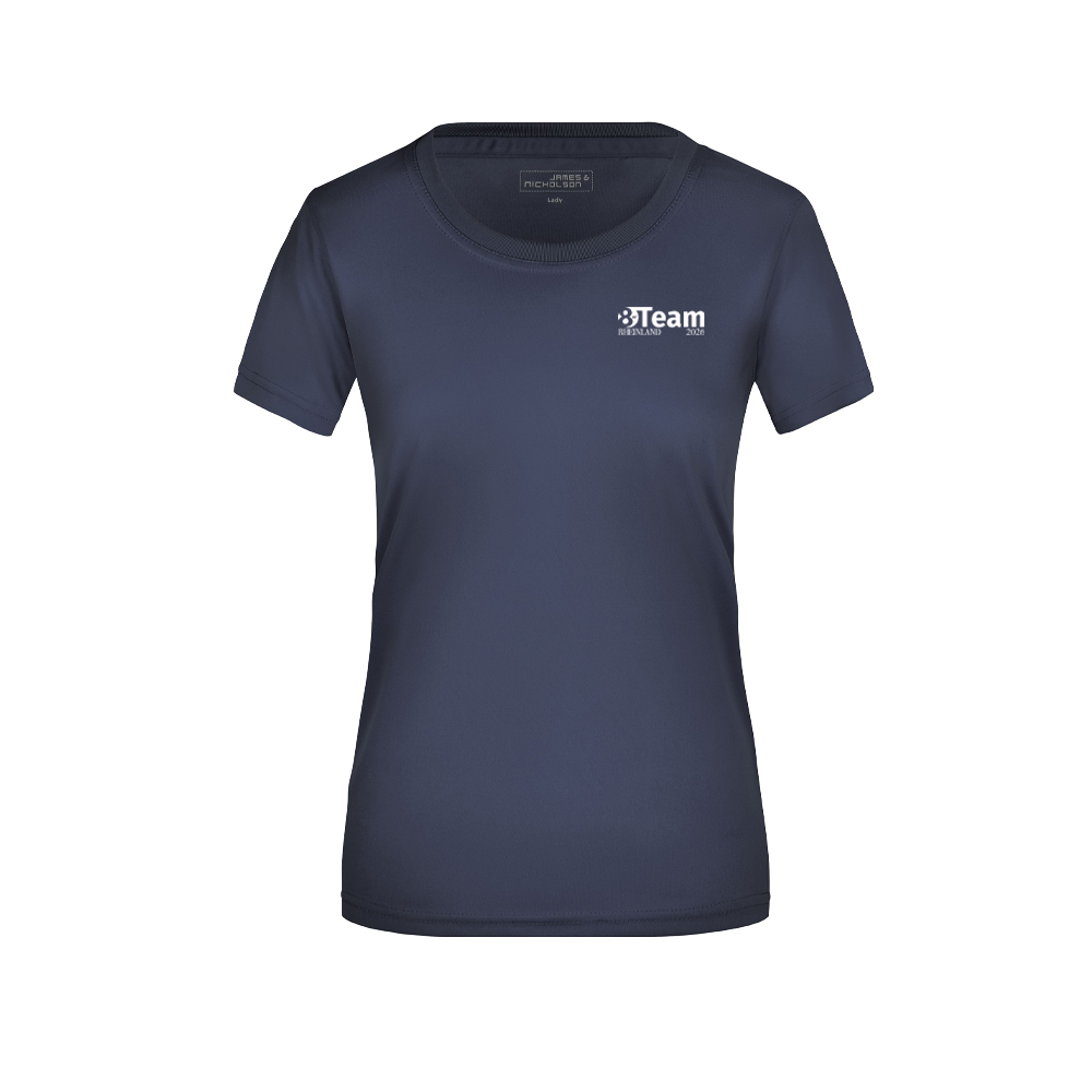 8er Team JN357 Activ Tee Damen Druck Navy